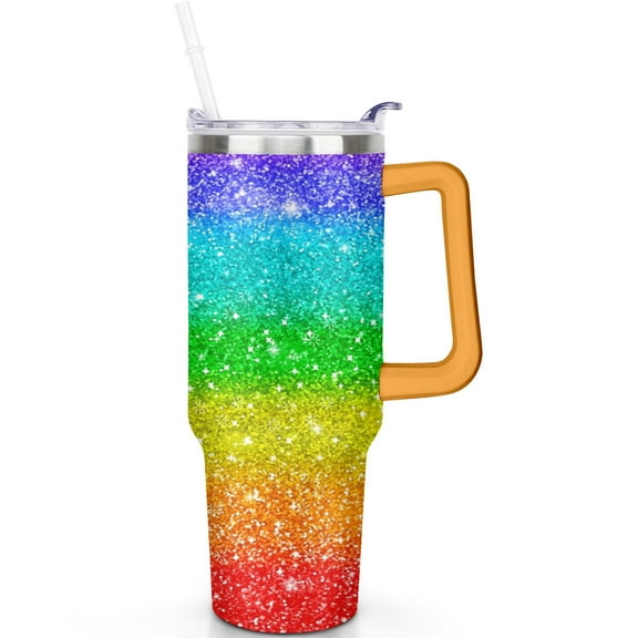 40 oz Funny Tumbler Handle Flip Straw Lid 40oz Funny Tumbler with Lids Straws Vacuum Insulated Leak Proof Stainless Steel Travel Cup Mug Gifts for Men Women Travel Tumbler Must Have