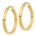 thumbnail image 2 of Primal Gold 14 Karat Yellow Gold 3mm Square Tube Hoop Earrings, 2 of 4