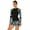 Black + Green, variant on Women Two Piece Rash Guard Long Sleeve Swimsuits Sets UPF 50+ Cropped Swim Shirt with Boyshort Bottom Bathing Suits XL Black + Blue Floral