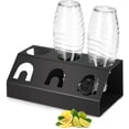thumbnail image 1 of Portabotellas de acero inoxidable de primera calidad para SodaStream, portagoteo triple para Soda Stream Crystal, Easy, bandeja de goteo para botellas SodaStream, portabotellas con rejilla de goteo Xemadio MZQ-0989, 1 of 9