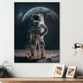 thumbnail image 2 of Designart Spaceman On The Moon III Canvas Wall Art, 2 of 5