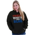 thumbnail image 4 of Proud American Red White and Blue USA Unisex Plus Fleece Graphic Hoodie Brisco Brands 2X, 4 of 5