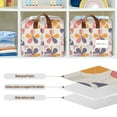 thumbnail image 4 of Yayeee Foldable Storage Basket for Shelves with Handles Set of 2 Waterproof Cloth Bins, Purple Retro Flower, 4 of 7