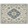 thumbnail image 2 of Area Rugs Indoor Non-Slip Rectangle Rug 5x7 Ft Vintage Bohemian Distressed Floral Print Farmhouse Navy Beige Rug Rubber Backing Floor Mats Non Shedding Home Decor Carpet for Entryway Living Room, 2 of 8