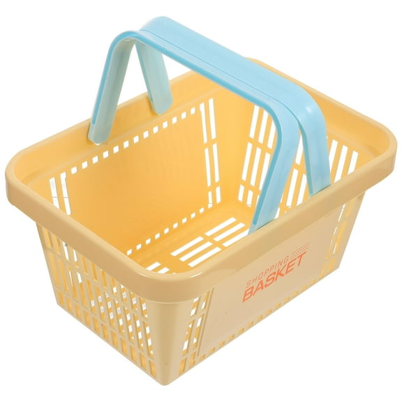 HEMOTON Storage Basket Handheld Mini Kids Grocery Child Yellow