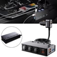 thumbnail image 2 of 180W 9 In 1 Car Charger 3Ports Power Splitter 12V Fast Charger Power Adapter, 2 of 10