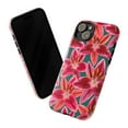 thumbnail image 3 of Bright Floral Phone Case with Pink and Red Lily Pattern, Colorful Botanical Aesthetic iPhone Case, Shockproof Protective Cover for iPhone 17 16 15 14 13 12 11 Plus Pro Max Mini, 3 of 6