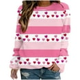 thumbnail image 2 of Amzcrzy Chandail pour Femmes Chandail Imprimé de la Saint-Valentin Raglan à Manches Longues Chandail Décontracté à Capuchon Chandails de la Saint-Valentin pour Femmes Chandails à Manches Longues pour Femmes Chandail à Enfiler 3TG, 2 of 3