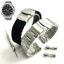 Pack of 2 Steel Bracelet & Silicone Replacement Watch Band