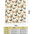 thumbnail image 3 of Rooster Chickens Throw Blanket Gifts for Women Flannel Fleece Fuzzy Blankets Soft Warm Cozy for Bed Couch Sofa Living Room Decor for Teens 60"x50", 3 of 6