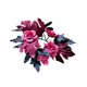 thumbnail image 2 of Rosa Artificial de Halloween con hojas, anillo de vela, corona, decoración de escritorio, exquisita flor de tela de seda hecha a mano, 2 of 9