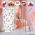 thumbnail image 2 of Halloween Ghost Tumbler Stainless Steel Travel Tumbler with Lid Straw Brush Cute Ghost Coffee Mug Cup for Women Travel Birthday Horror Gift, 2 of 6