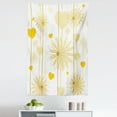 thumbnail image 1 of Yellow Tapestry, Dreamy Floral Composition with Hearts Valentines Day Inspired Pattern Spring, Fabric Wall Hanging Decor for Bedroom Living Room Dorm, 5 Sizes, Earth Yellow Beige, by Ambesonne, 1 of 1