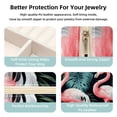 thumbnail image 3 of Flamingo Travel Portable Square Jewelry Box Organizing Rings Earrings Necklaces Bracelets for Girls Women, 3 of 6