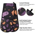 thumbnail image 2 of Yayeee Double Oven Mitt Kitchen Heat Resistant Baking 35" x7" Quilted Glove, Halloween Purple Ghosts, 2 of 6