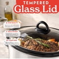 thumbnail image 6 of Gourmia 6 Qt Manual Slow Cooker, 3 Heat Settings, Removable Ceramic Pot, White, 6 of 12