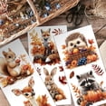 thumbnail image 4 of Set de 3 calcomanías de animales otoñales para muebles y manualidades (6x12 pulgadas): ardilla y conejo. Incluye espátula., 4 of 9