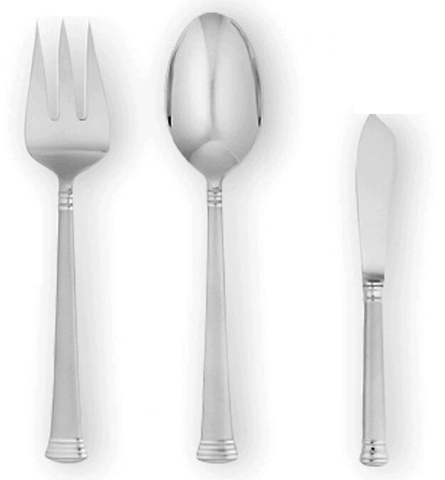 Lenox Eternal Frosted 3-Piece Stainless Steel Serving Set
