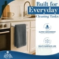 thumbnail image 4 of Dan River Bulk Cotton Bar Mop Kitchen Towels, Super Absorbent, Reusable Cleaning Cloths, Gray, 16x19 in (Pack of 12), 4 of 9