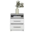 thumbnail image 2 of 15" Small Night Stand, Modern Bed Side Table with 2 Drawers and Open Shelf, Wood End Table with Storage, 2 Drawer Dresser for Living Room, Bedroom, 2 of 8