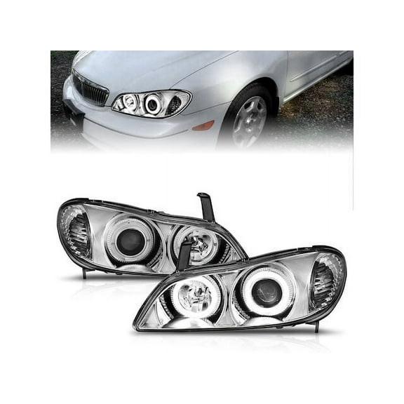 Headlight Set - Compatible with 2002 - 2004 INFINITI I35 2003