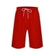 thumbnail image 3 of Pantalones cortos de playa a rayas con múltiples bolsillos para hombre - Mezcla de algodón y poliéster, cintura con cordón, bañador informal de verano, 3 of 3