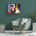 thumbnail image 2 of Canvas Wall Art - FootePrint Art 'Checkerboard Portrait' Wall Art for Living Room, Bedroom, or Office Décor by Trademark Fine Art - 19 x 14 Inches, 2 of 4