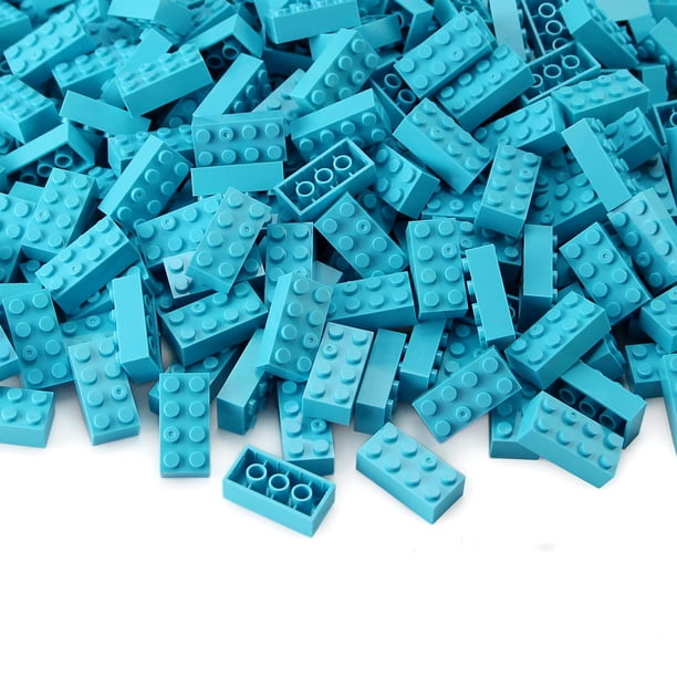 Bloques de construcción Feleph, 2 x 4 unidades, tamaño mediano, color azul, 320 unidades
