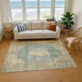 thumbnail image 7 of Addison Rugs Mayfield Premium Machine Washable Traditional Global Blue Rectangle Rug, 2'6" X 3'10" Machine Washable Traditional Global Blue Oversized Sherpa Throw Blanket, 7 of 7