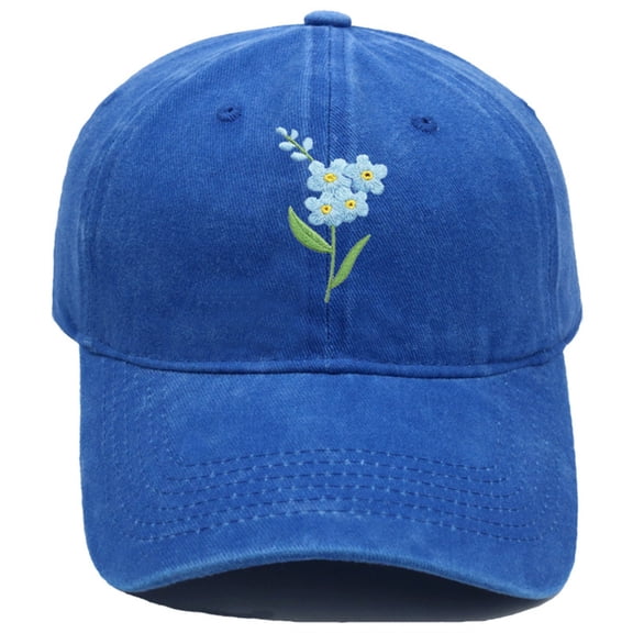 Kelon Women Hand Embroidered Flower Baseball Hat, Lightweight Outdoor Sunshade Casual Cap, One Size Baseball Caps