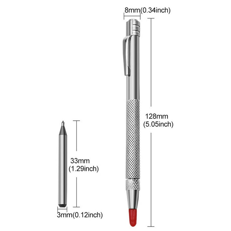 Tungsten Carbide Tip Scriber, Scribe Pen, Knurled Aluminum Handle Ceramic  For Glass Carving Hand Tool 