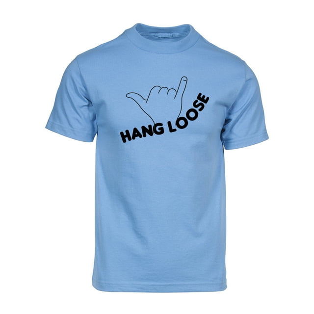 Gravity Threads Hang Loose Mens Short-Sleeve T-Shirt - Light Blue - Medium