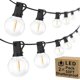 thumbnail image 2 of Paquete de 2 Cadenas de Luces LED G40 para Exteriores de 100 Pies, Regulables, Impermeables, Inastillables, con 52 Bombillas, Luces Colgantes Comerciales Conectables para Navidad, Patio, Casa, Patio T, 2 of 3