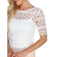 thumbnail image 4 of White Mark Women's Crochet Lace Overlay Mini Dress, 4 of 4