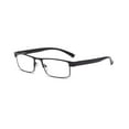 thumbnail image 5 of 4 Pairs Mens Rectangular Blue Light Blocking Reading Glasses Spring Hinge Readers +4.00, 5 of 6