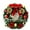 As show, variant on Christmas Wreath, Holiday Garland, Red Bowknot Decorative Wreath with Golden Bells and Sequins Ornament, Medium Size PVC Indoor Outdoor Christmas Decoration for Door Wall Fireplace