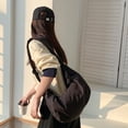 thumbnail image 3 of Solid Nylon Crossbody Bag 2023 New Unisex Large Capacity Casual Shoulder Bag Advanced Student Hobos Bag European American, 3 of 6
