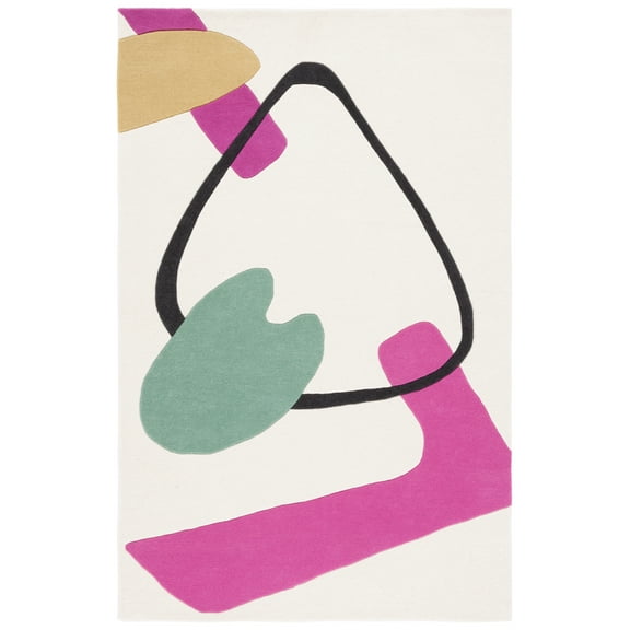 SAFAVIEH Fifth Avenue Deion Abstract Area Rug, Ivory/Pink, 5' x 8'