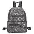 thumbnail image 2 of Bolsa Mochilas acolchadas para mujer Rhombic Lattice Mochila de invierno para niñas (gris) Tmvgtek Para estrenar, 2 of 9