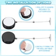 thumbnail image 4 of 1.5m / 4.9Ft Retractable Remote Control Tether, Security Remote Cable Lock for TV Remotes White (Round Iron Cap) 4 Pcs, 4 of 6
