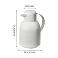 thumbnail image 3 of Snmubt Home Large Capacity Hot Kettle Office Portable Glass Insulated Pot Teapot Open Water Bottle for tea, coffee, milk, creamer, wine, hot water (White, Plastic), 3 of 9