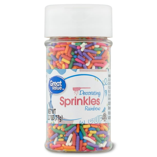 Great Value Decorating Rainbow Sprinkles, 2.7 oz