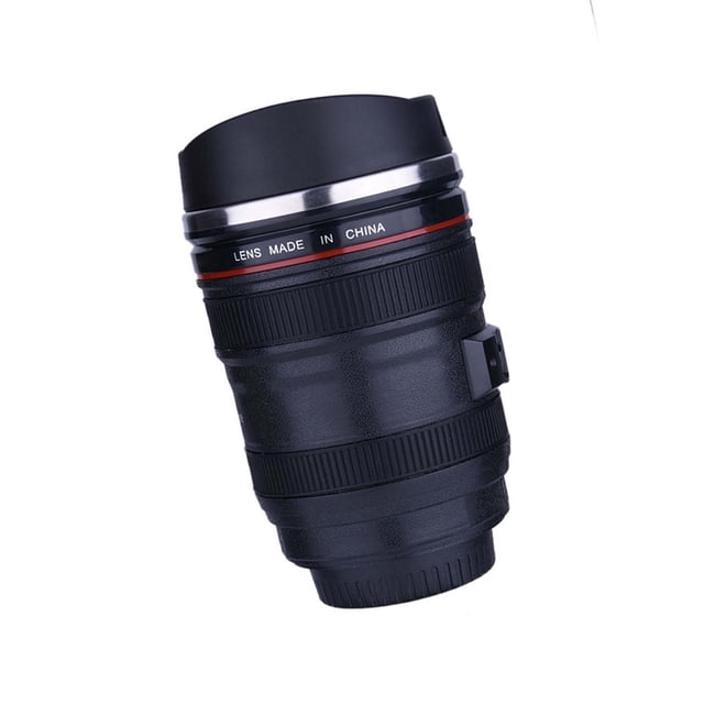 Taza Aislante Con Forma De Lente De Cámara, Termo De Viaje De Acero Inoxidable De Gran Capacidad, Para Bebidas Frías Y Calientes, Actividades Al Aire Libre