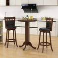 thumbnail image 6 of Costway 30 Inch Wood Pub Round Dining Table with Pedestal Base Kitchen Diner Table, 6 of 10