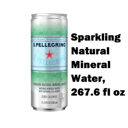 S.Pellegrino Sparkling Natural Mineral Water, 267.6 fl oz