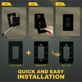 thumbnail image 5 of Faith 1-Gang Decorator Screwless Wall Plates Child Safe Outlet Covers, 4.68"H x 2.93" L, Fits GFCI, USB Receptacle, Dimmers, and Lighting Controls, ETL Listed, Black, 8-Pack, 5 of 9