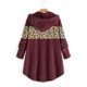 thumbnail image 4 of Puntoco Mujer Botón Felpa Tops Con Capucha Cárdigan Suelto Leopardo Patchwork Abrigo Chaqueta Liquidación Puntoco Puntoco-4285, 4 of 5