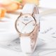 thumbnail image 3 of Reloj de cuarzo elegante para mujer Reloj de pulsera con esfera redonda de color sólido (blanco), 3 of 4