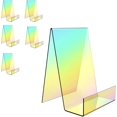 thumbnail image 1 of Boloyo Acrylic Book Stand with Ledge ,6PC Colorful Acrylic Display Easel, Transparent Tablet Holder for Displaying Pictures,Books,Music Sheets,Notebooks, Artworks, CDs, etc.(Colorful 6PC Large), 1 of 7