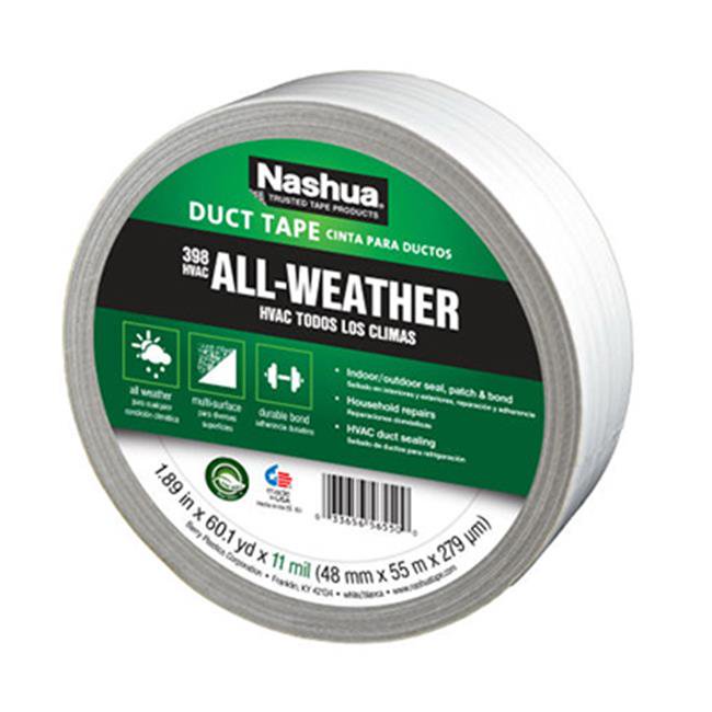 Nashua HVAC All Weather Duct Tape, White, 1.89" x 60.1 yd, 11 Mil Thick